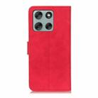 For Motorola Moto G56 5G KHAZNEH Retro Texture Leather Phone Case(Red) - 3