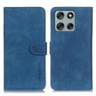 For Motorola Moto G56 5G KHAZNEH Retro Texture Leather Phone Case(Blue) - 1