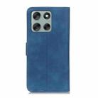 For Motorola Moto G56 5G KHAZNEH Retro Texture Leather Phone Case(Blue) - 3
