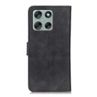 For Motorola Moto G86 5G KHAZNEH Retro Texture Leather Phone Case(Black) - 3