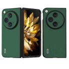 For OPPO Find N3 ABEEL Genuine Leather Silky Soft Black Edge Phone Case(Green) - 1