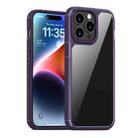 For iPhone 15 Pro iPAKY YJ Series Transparent PC+TPU Phone Case(Purple) - 1