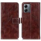 For Motorola Moto G14 4G Retro Crazy Horse Texture Leather Phone Case(Brown) - 1