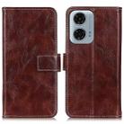 For Motorola Moto G24 Power Retro Crazy Horse Texture Leather Phone Case(Brown) - 1