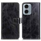 For Motorola Moto G04/G24 Retro Crazy Horse Texture Leather Phone Case(Black) - 1