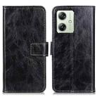 For Motorola Moto G64 5G Retro Crazy Horse Texture Leather Phone Case(Black) - 1