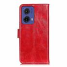 For Motorola Moto G85 Retro Crazy Horse Texture Leather Phone Case(Red) - 3