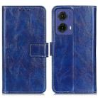 For Motorola Moto G85 Retro Crazy Horse Texture Leather Phone Case(Blue) - 1