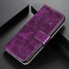 For Motorola Moto G85 Retro Crazy Horse Texture Leather Phone Case(Purple) - 2