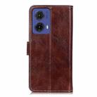 For Motorola Moto G85 Retro Crazy Horse Texture Leather Phone Case(Brown) - 3