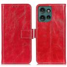 For Motorola Edge 50 Retro Crazy Horse Texture Leather Phone Case(Red) - 1