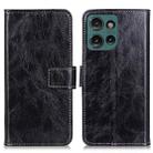 For Motorola Edge 50 Neo Retro Crazy Horse Texture Leather Phone Case(Black) - 1