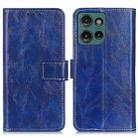 For Motorola Edge 50 Neo Retro Crazy Horse Texture Leather Phone Case(Blue) - 1