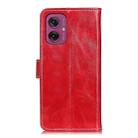 For Motorola Moto G55 5G Retro Crazy Horse Texture Leather Phone Case(Red) - 3