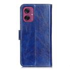 For Motorola Moto G55 5G Retro Crazy Horse Texture Leather Phone Case(Blue) - 3