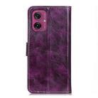 For Motorola Moto G55 5G Retro Crazy Horse Texture Leather Phone Case(Purple) - 3