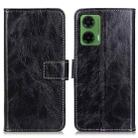 For Motorola Moto G35 5G Retro Crazy Horse Texture Leather Phone Case(Black) - 1