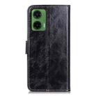 For Motorola Moto G35 5G Retro Crazy Horse Texture Leather Phone Case(Black) - 3