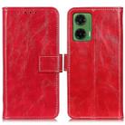 For Motorola Moto G35 5G Retro Crazy Horse Texture Leather Phone Case(Red) - 1