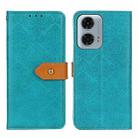 For Motorola Moto G24 Power European Floral Embossed Flip Leather Phone Case(Blue) - 1