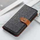 For Motorola Moto G85 European Floral Embossed Flip Leather Phone Case(Black) - 2