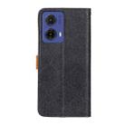 For Motorola Moto G85 European Floral Embossed Flip Leather Phone Case(Black) - 3