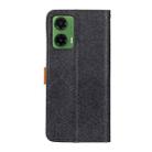 For Motorola Moto G35 5G European Floral Embossed Flip Leather Phone Case(Black) - 3