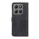 For Motorola Moto G15 4G / G05 European Floral Embossed Flip Leather Phone Case(Black) - 3