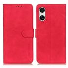 For Sony Xperia 10 VI KHAZNEH Retro Texture Horizontal Flip Leather Phone Case(Red) - 1