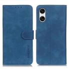 For Sony Xperia 10 VI KHAZNEH Retro Texture Horizontal Flip Leather Phone Case(Blue) - 1