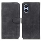 For Sony Xperia 5 VI KHAZNEH Retro Texture Horizontal Flip Leather Phone Case(Black) - 1