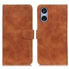 For Sony Xperia 5 VI KHAZNEH Retro Texture Horizontal Flip Leather Phone Case(Brown) - 1