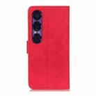 For Sony Xperia 1 VII KHAZNEH Retro Texture Horizontal Flip Leather Phone Case(Red) - 3