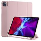 For iPad Pro 11 (2020) / iPad Pro 11(2018) 3-folding Horizontal Flip PU Leather + Shockproof TPU Tablet Case with Holder & Pen Slot(Pink) - 1