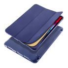 For iPad Pro 11 (2020) / iPad Pro 11(2018) 3-folding Horizontal Flip PU Leather + Shockproof TPU Tablet Case with Holder & Pen Slot(Dark Blue) - 2