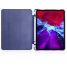 For iPad Pro 11 (2020) / iPad Pro 11(2018) 3-folding Horizontal Flip PU Leather + Shockproof TPU Tablet Case with Holder & Pen Slot(Dark Blue) - 4