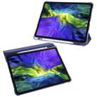 For iPad Pro 12.9 (2020) / iPad Pro 12.9(2018) 3-folding Horizontal Flip PU Leather + Shockproof TPU Tablet Case with Holder & Pen Slot(Dark Blue) - 3