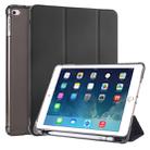 For iPad Air / Air 2 / 9.7 (2017) & (2018) 3-folding Horizontal Flip PU Leather + Shockproof TPU Case with Holder & Pen Slot(Black) - 1