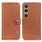 For Sony Xperia 1 VI KHAZNEH Cowhide Texture Horizontal Flip Leather Phone Case(Brown) - 1