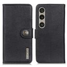 For Sony Xperia 1 VI KHAZNEH Cowhide Texture Horizontal Flip Leather Phone Case(Black) - 1