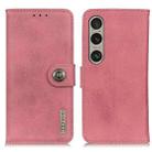 For Sony Xperia 1 VI KHAZNEH Cowhide Texture Horizontal Flip Leather Phone Case(Pink) - 1