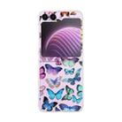 For Samsung Galaxy Z Flip5 Painted Pattern PC Transparent Folding Phone Case(Z56 Colorful Butterfly) - 1