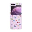 For Samsung Galaxy Z Flip5 Painted Pattern PC Transparent Folding Phone Case(Z12 Little Heart) - 1