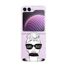 For Samsung Galaxy Z Flip5 Painted Pattern PC Transparent Folding Phone Case(Z14 Female Boss) - 1