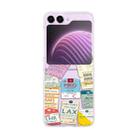 For Samsung Galaxy Z Flip5 Painted Pattern PC Transparent Folding Phone Case(Z30 Boarding Card) - 1