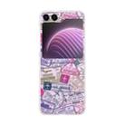 For Samsung Galaxy Z Flip5 Painted Pattern PC Transparent Folding Phone Case(Z32 Registration Card) - 1