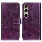 For Sony Xperia 1 VI Retro Crazy Horse Texture Horizontal Flip Leather Phone Case(Purple) - 1