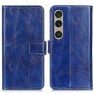 For Sony Xperia 1 VI Retro Crazy Horse Texture Horizontal Flip Leather Phone Case(Blue) - 1