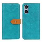 For Sony Xperia 5 VI European Floral Embossed Leather Phone Case(Blue) - 1