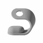 For Apple Watch Series Smart Watch U-shaped Silicone Charging Holder(Grey) - 1